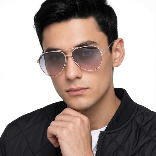 John Jacobs Full Rim Pilot Stylish & Premium Sunglasses | Polarized and 100% UV Protected | Men & Women | Medium | JJ S70015