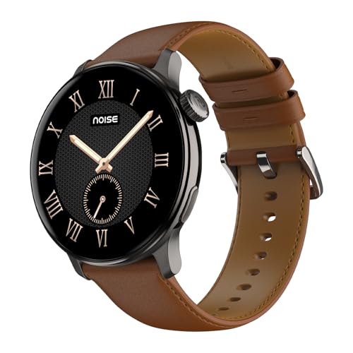 Noise Pro 6R 1.46" AMOLED Smart Watch, 1000 NITS, Powered by AI Pro, Built-in GPS, Strava Integration, Stainless Steel Dial, Video Watch Faces, 3ATM, Emergency SOS, TWS Connectivity (Classic Brown)