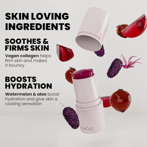 LAMIOR Bouncy Jelly Lip & Cheek Stain - Orchid Haze | 90% Natural, Hydrating, Buildable Color | Skincare-Powered, Vegan, Cruelty-Free, Non-Comedogenic & Long-Lasting