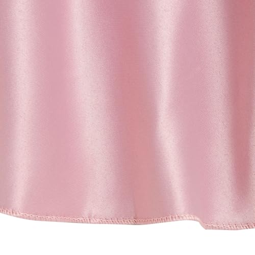 Hopscotch Girls Slim Fit Sleeveless Solid Party Fit And Flare Knee-Length Dress In Pink Color For Ages - 7-8 Years