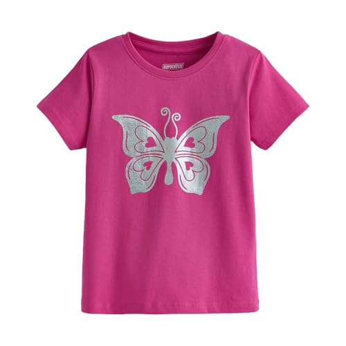 Hopscotch Girls Butterfly Jersey Cotton T-Shirt in Pink Color for Age (7-8 Years)