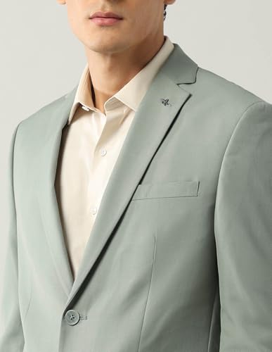 Arrow Men's Polyester Business Suit Pants Set (ARAJSU5568_Green