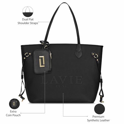 Lavie Luxe Women's Elise Pro Laptop Tote Handbag | Fits Upto 15 Inch Laptop | Laptop Bag for Work | Ladies Purse | Stylish Shoulder Bag | Gift For Women