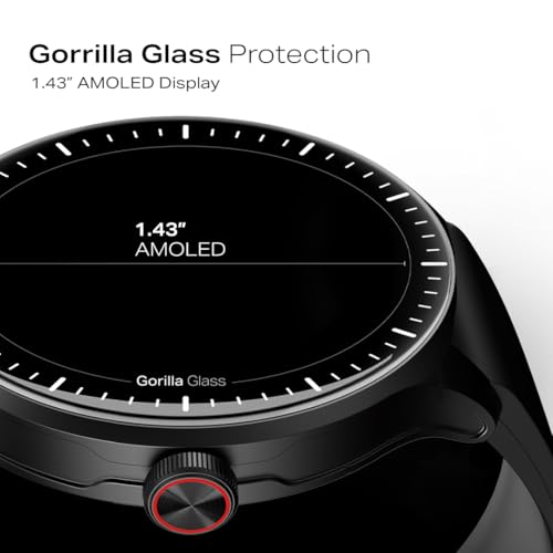 boAt Valour Watch 1 GPS, AI Based Auto Gym Mode,Built-in GPS, Advanced X2 Chip, 6-axis sensors, 3 ATM,15 Days Battery,1.43" AMOLED Display w/Gorilla Glass Smart Watches for Men & Women (Active Black)