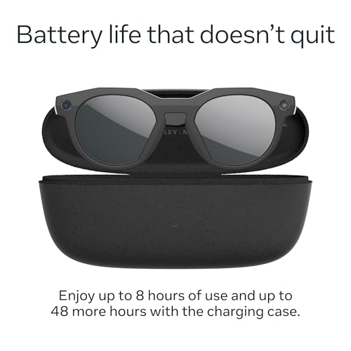 Oakley Meta HSTN, Black | Smart AI Glasses for Men, Women — Performance for Sports, Athletes — Camera, Audio, Video — 8 Hour Battery — 3K HD Resolution — Prizm™ Polarized Lenses