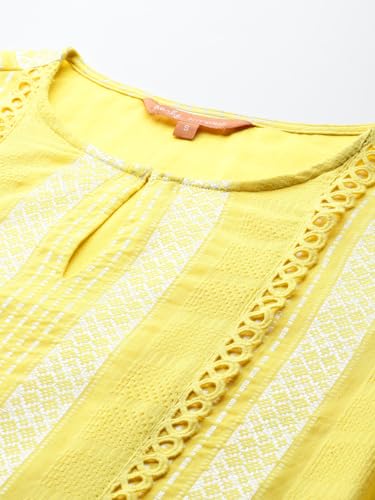Aarke Ritu Kumar Yellow Aaliyah Solid Kurta With Pant
