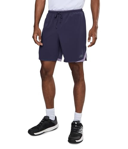 New Balance Men's RC Essential Short 7",Purple,M
