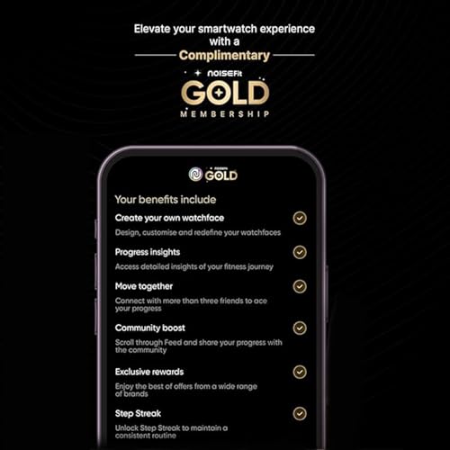 Noise Newly Launched Halo 2 Smart Watch 1st Ever Functional Rotating Dial (Axe-Cut Bezel), 1.43" AMOLED, Stainless Steel Build, Custom Transition Effects, BT Calling, Health Suite (Gold Blue)