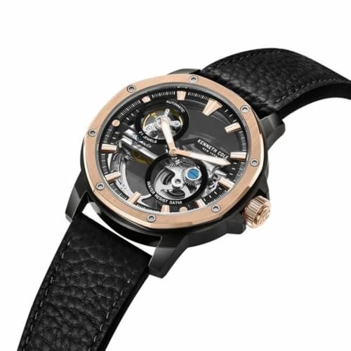 Kenneth Cole Automatic Black Dial Stainless Steel Strap Watch for Men-KCWGE0033702MN