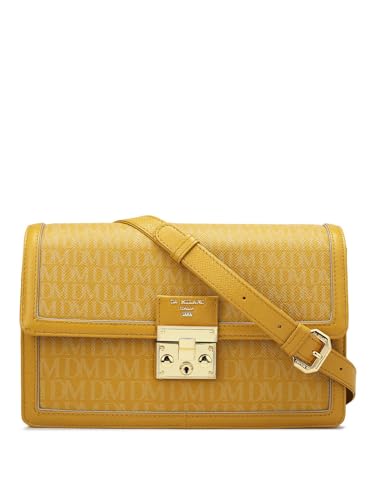 Da Milano Genuine Leather Yellow Shoulder Bag (01155) (Small)