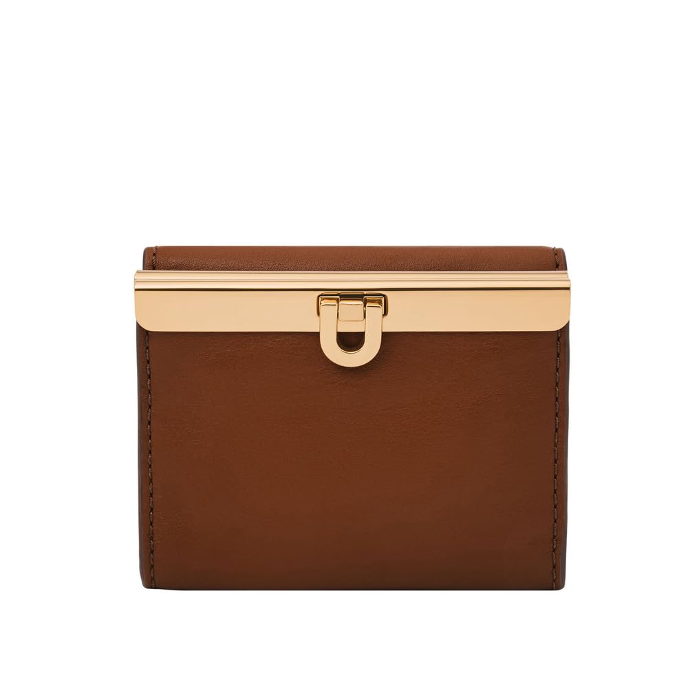 Fossil Women Leather Penrose Brown Card Case Sl8288200