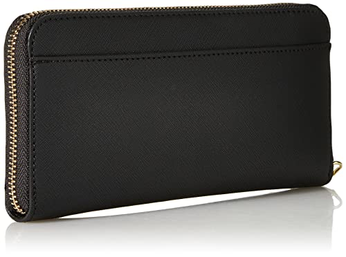 KARL LAGERFELD Womens Maybelle Zip WalletWallet, Black/Gold, One Size
