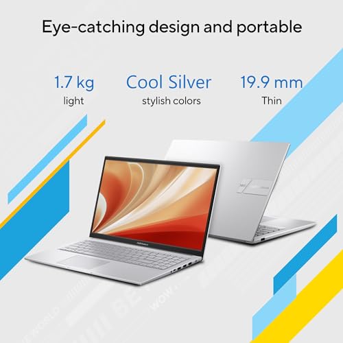 ASUS Vivobook 15 (2026),Intel Core 3 100U,(i3-14th Gen),Intel iGPU,8GB RAM,512GB SSD,FHD,15.6"(39.6 cm),Windows 11,M365 Basic(1Y),Office 2024,Cool Silver,1.7 Kg,X1504VAP-IN005WS,Thin & Light Laptop