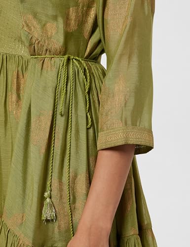 BIBA Women Printed Maxi Mix & Match (Festive 1957_Green_42, Dress)