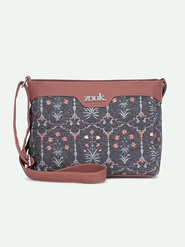 ZOUK Harmony Sling Bag | Crossbody Bags for Women | Women's Handbags | Stylish | Vegan Leather Evening Bag | Travel & Office Use | Purse and Wallet | Taj Guldasta