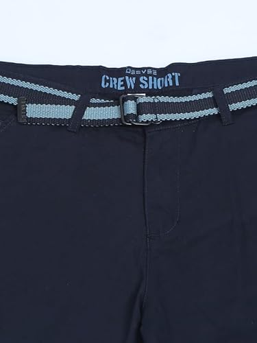 BEEVEE Men's Navy Regular Fit Solid Shorts