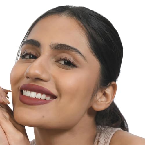 Kiro Moist Matte Lipstick - Nude Garnet (Soft Wine), 4.2g | Super-Pigmented, Long-Lasting, Moisturizing, Non-Drying, Non-Feathering, Smudge Proof | Skin Care Infused with Natural Oils