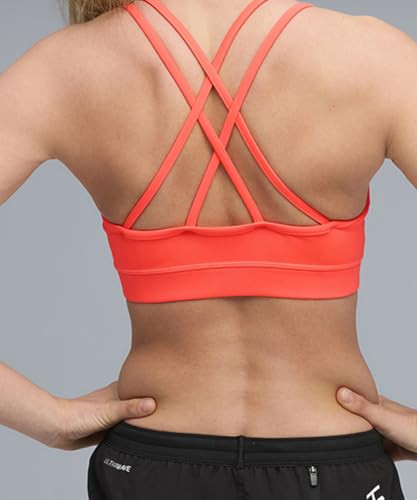 Puma Women's Polyester Wired Casual Push-Up Sports Bras (527161_Glowing Red