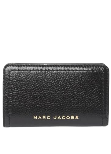 Marc Jacobs Black With Gold Hardware Groove Medium Bifold Women's Leather Wallet