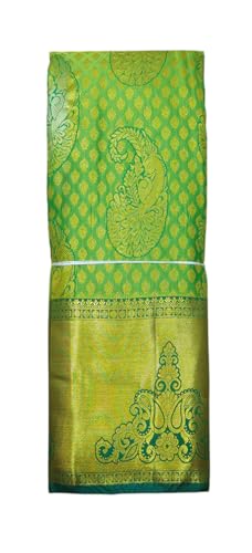 VFCollections Women's Traditional Handloom Kanchipuram Silk Pure Pattu Sarees | Rich Zari Woven Design | Bridal Saree | Unstitched Blouse - 2