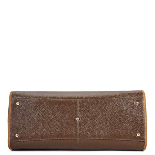 Da Milano Leather Tote Bag for Women - Brown (00173OL)