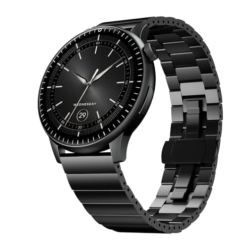 boAt Valour Watch 1 R, AI Smart Habit Builder, 1.43" 3D Immersive AMOLED Display, 1000 nits, Light-Weight Aluminium Build 3 ATM, 10 Days Battery Life, Smart Watches for Man (Steel Black)
