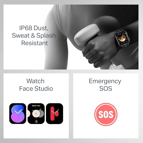 boAt New Launch Storm Infinity Max, 20 Days Maximum Battery, Biggest Battery Capacity Ever! 2.01" (5.1cm) Display, Functional Crown, AI Nudges, BT Calling, Smart Watch for Men & Women (Active Black)