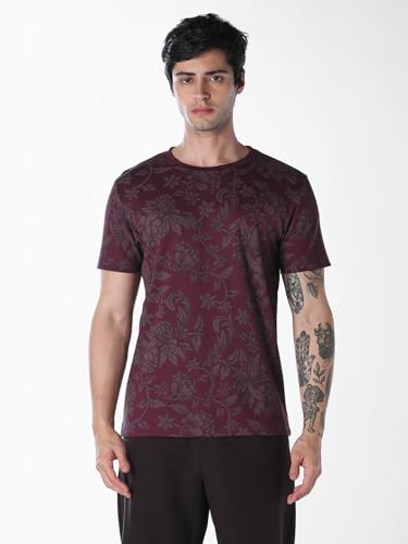 Jack & Jones Floral Print Cotton Polo Tshirt