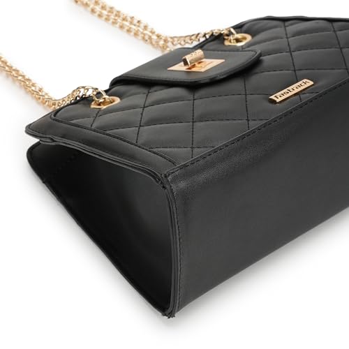 Fastrack PU Structured Quilted Sling Bag for Women, Girls and Ladies | with Semi Chain Strap and Special Metal Lock | Ladies Purse Handbag | Slings for Casual Carry