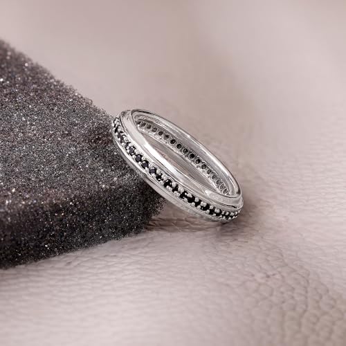 GIVA 925 Silver Dapper Ring For Him, Fixed Size, Indian -17 | Gifts for Men and Boys | With Certificate of Authenticity and 925 Stamp | 6 Months Warranty
