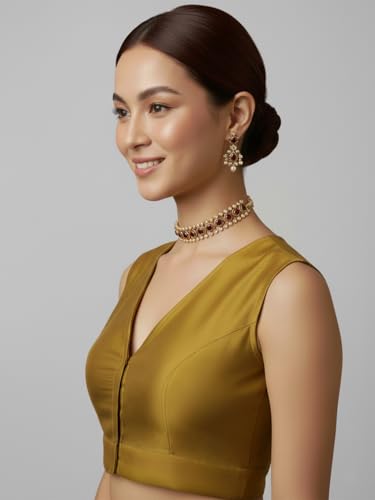 Thevasa Women's Forever Classy Blouse (Silk Pear Green, 32)