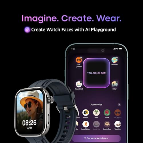 Noise Pro 6 Max Smart Watch:Intelligent AI, Endless AI Watch Faces, AI Companion, 1.96” AMOLED, Stainless Steel Build, Built-in GPS, 5 ATM, EN2 Processor, for iOS & Android(Pure Titanium)