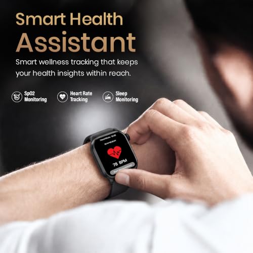 GameSir Sports Edge Smart Watch for Men & Women, 1.88" Full Touch Display, Bluetooth Calling, Fitness Tracking, Message Notifications, Android & iOS Compaatible - (Black)