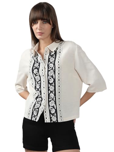 Vero Moda Women's Regular Fit White Shirt