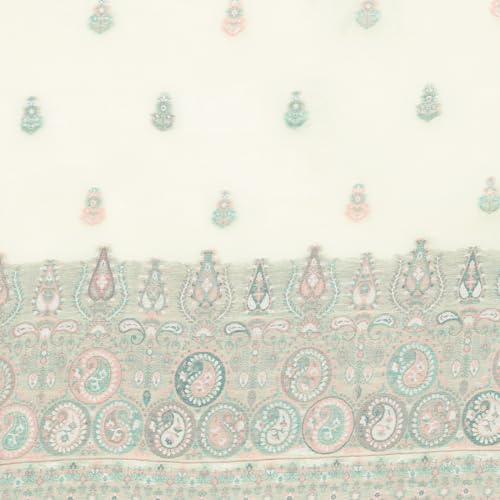 AFSA Women Summer Wear Organic Cotton Woven Design Unstitched Dress Material With Dupatta