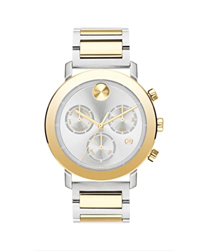 Movado Bold Evolution Men's Swiss Quartz 3600888 Two Tone Stainless Steel Case and Link Bracelet Watch, Color: Two Tone, Two Tone, Chronograph