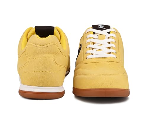 LOUIS STITCH Women’s Yellow Casual Lightweight Sneakers | Ortholite Cushioned Comfort | Dual-Color TPR Sole | Lightweight & Comfortable Casual Lace-Up Shoes | LSD-SNK-NBL-YL | UK-3