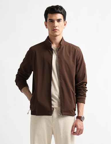 Arrow Sports Men's A-Line Coat (ASAKJK4720_Dark Brown