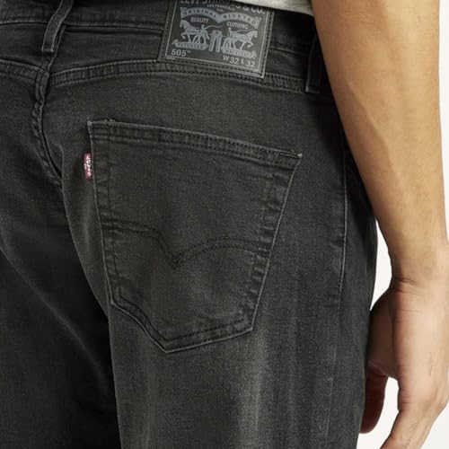 Levi's Men's Black Straight Fit Mid Rise Jeans