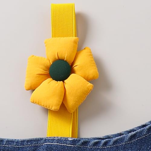 Hopscotch Girls Sleeveless White 2-Pc Floral Applique T-shirt & Skirt Dungaree For Age (6-7 Years)