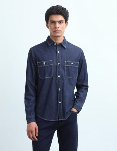 Flying Machine Solid Slim Fit Shirt