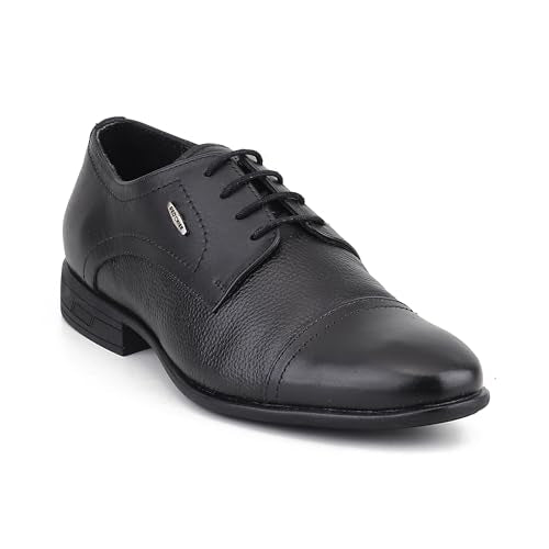Red Chief Low Ankle Formal Derby Shoes for Men | Black UK08