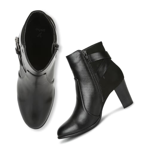 YOHO Women Comfortable Boots Collection | Extra Cushioned Foot Bed And Skin Friendly Ankle Boot With Heels | Trendy, Stylish, Casual Boots | Winter, Snow And Holiday Outings