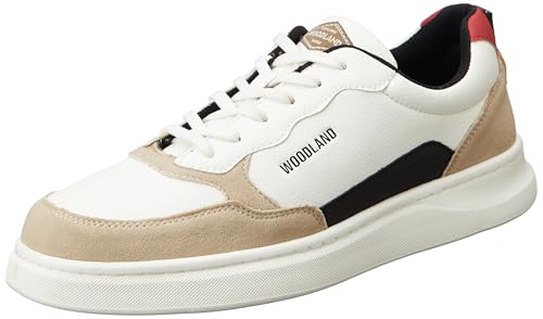 Woodland Men's White PU Sneakers-11 UK (45EURO) (SNK 6596024)