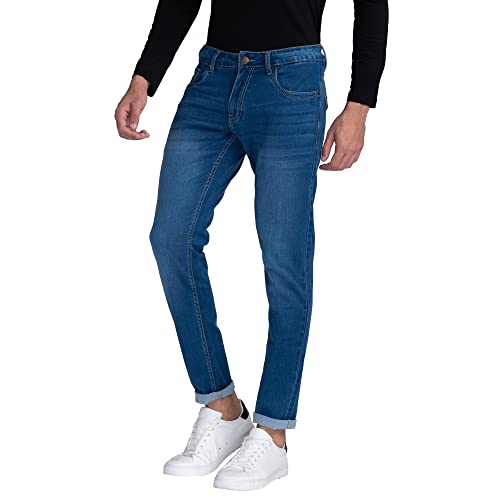 Giordano Men's Slim Fit Stretchable Jeans Blue