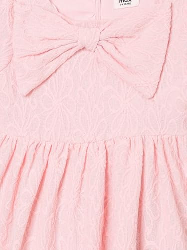 Max Girls Solid Jacquard Dress(Pink_2-3 Y)