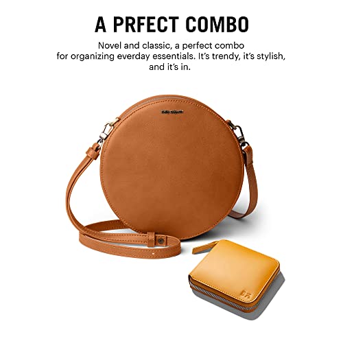 DailyObjects Orbis Sling Crossbody Bag for Women and Stylish Latest Zip Wallet Purse for Girls & Women | Durable Vegan Leather | Handcrafted Ladies Bag | Zip Closure | Mobile Sling Side Bag (Combo)