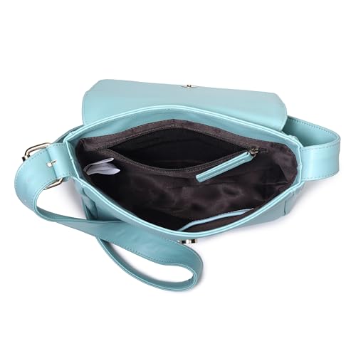 Fastrack Sling Bag For Women | Faux Leather Sling With Ribbon-Like Belt | Magnetic Flap Closure and Multiple Pockets For Easy Storage| Trendy Women's Handbags
