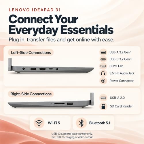 Lenovo IdeaPad 3i 15.6" FHD IPS Touchscreen Laptop, Intel Core i5-1135G7, 20GB RAM, 512GB PCIe NVMe SSD, Backlit Keyboard, Fingerprint Reader, Bluetooth, Wi-Fi, HDMI, Windows 11, Arctic Grey