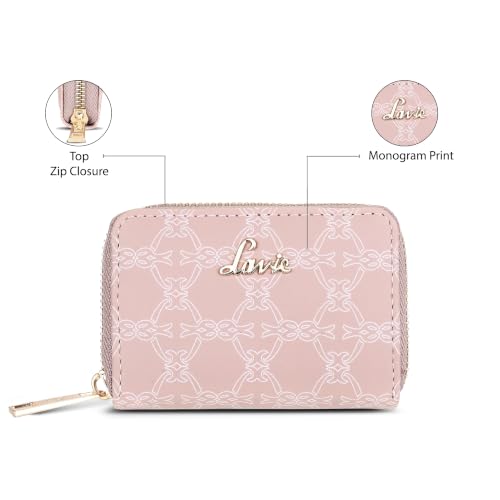 Lavie Women's Monogram Cruz Small Card Zip Around Wallet | Gift for Women